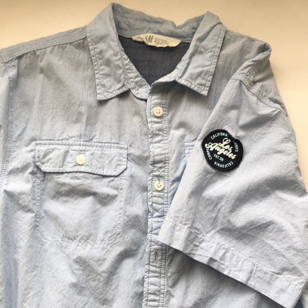 Boy’s H&M Light Blue Short Sleeve Button Up Shirt